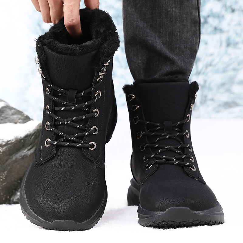 Men'S Shoes Wide Width - Men Winter Snow Boots for Waterproof
