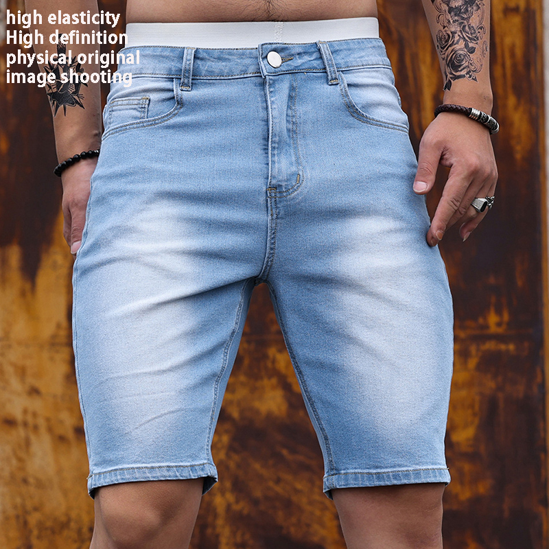 Men'S Shoes For Jeans - 2026 Mens Stretch Denim Shorts Summer