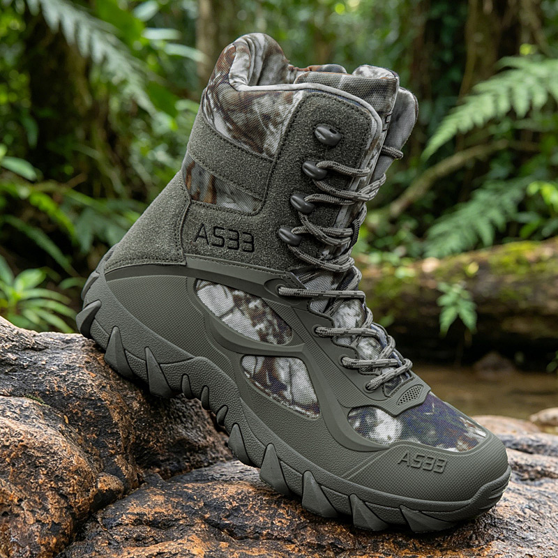 Men'S Shoes For Work - Men Tactical Boot Outdoor Ultrallight Safety