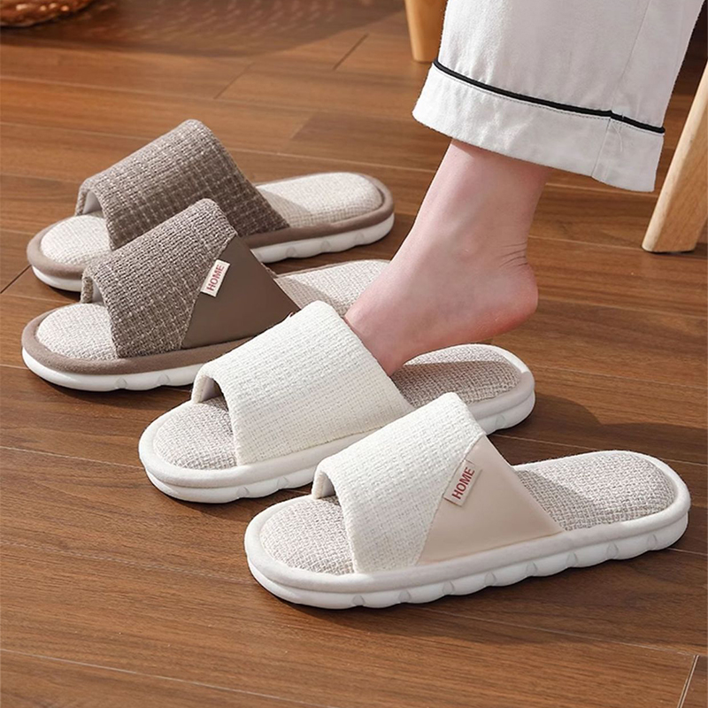 Men'S Shoes To Women'S - Linen Slippers Women And Men Household