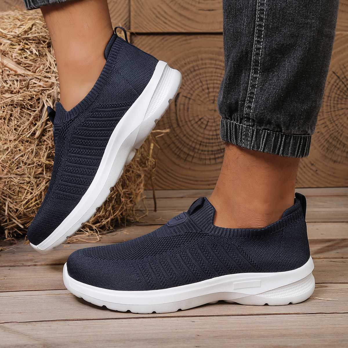 Men Whoes Slip On Knit Walking - Men'S Shoes With Toes のレビューと価格