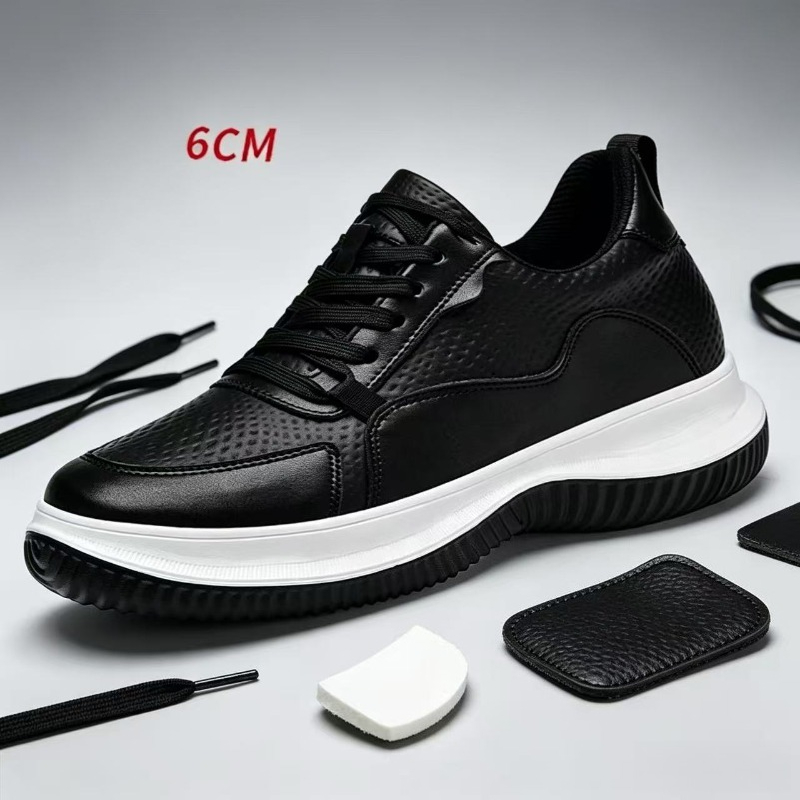 White Cow Leather Elevator Sne - Men'S Shoes With Height Increase のレビューと価格