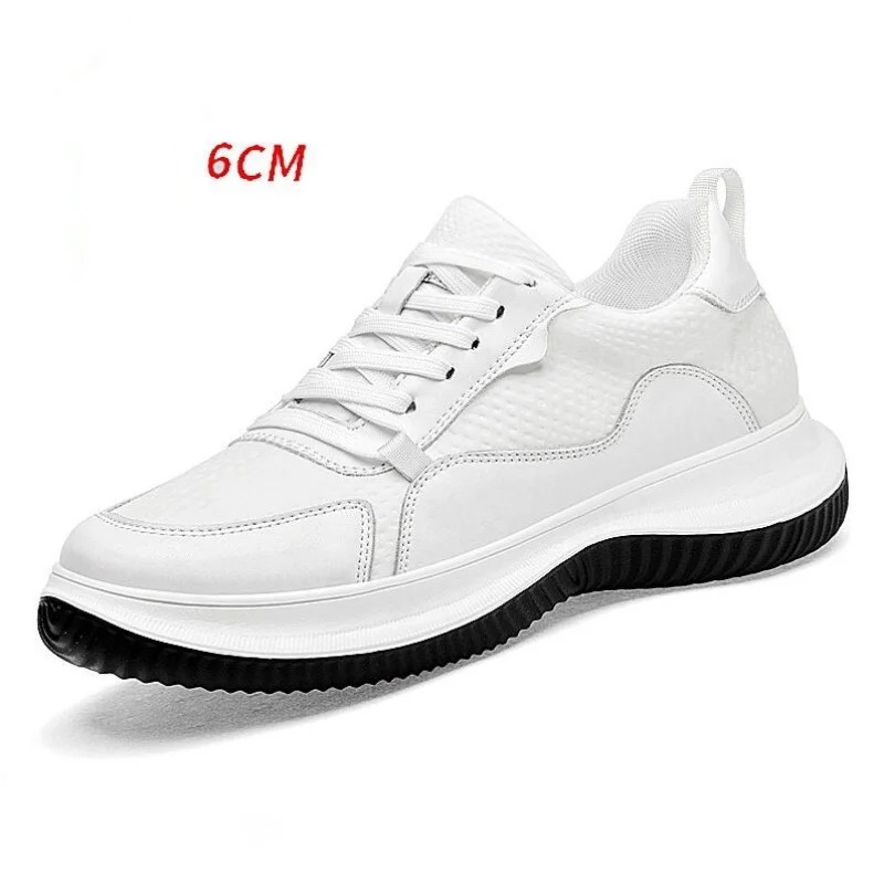 White Cow Leather Elevator Sne - Men'S Shoes With Height Increase のレビューと価格