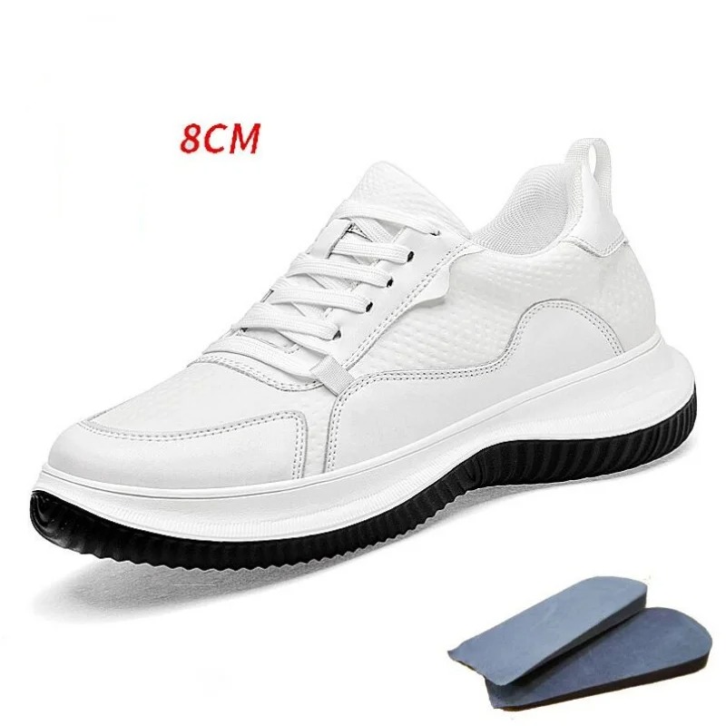 White Cow Leather Elevator Sne - Men'S Shoes With Height Increase のレビューと価格