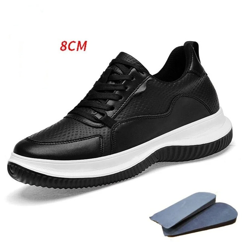 White Cow Leather Elevator Sne - Men'S Shoes With Height Increase のレビューと価格