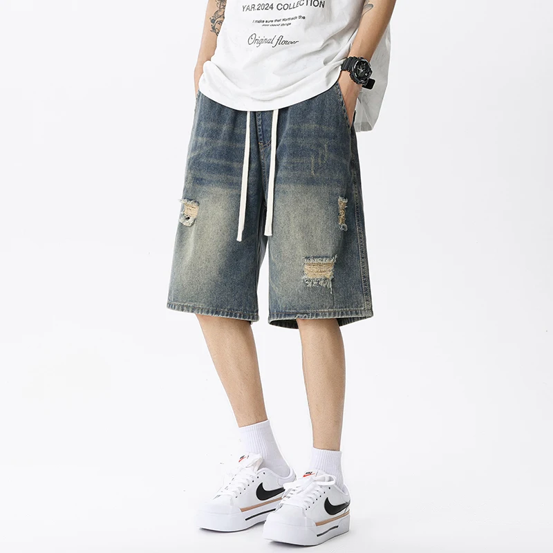 Summer Thin Denim Shorts Men's - Men'S Shoes For Jeans のレビューと価格