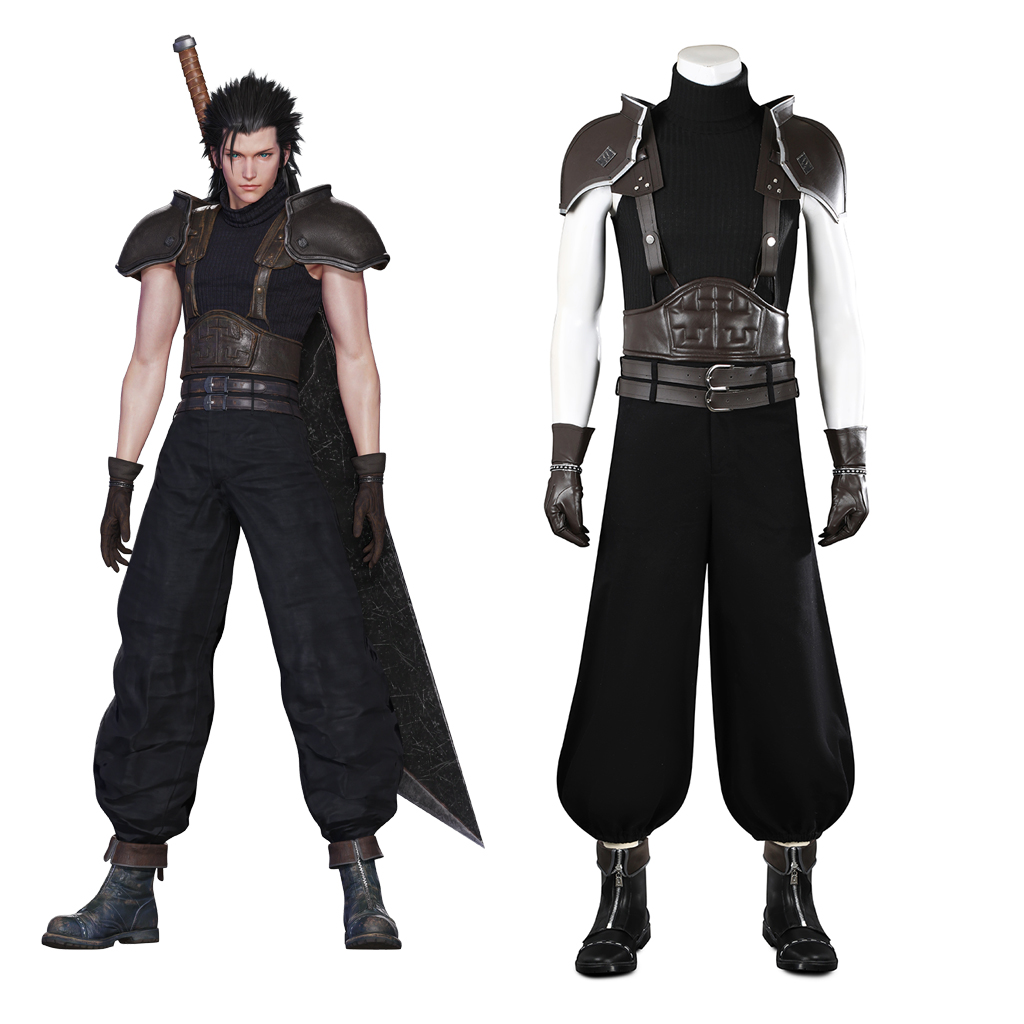 Zack Fair Cosplay Costume FF7  - Men'S Shoes For Suits のレビューと価格