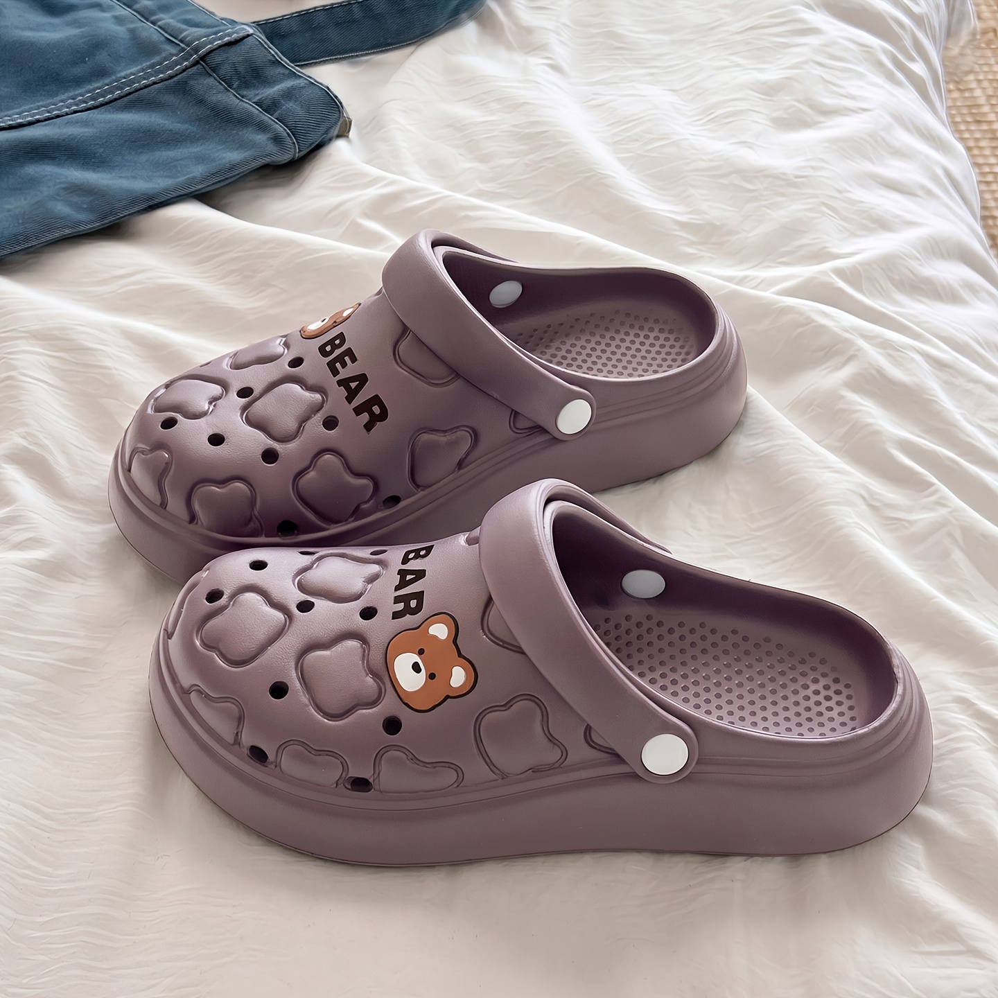 Women Men Cartoon Bear EVA Clo - Men Shoes On Cloud のレビューと価格