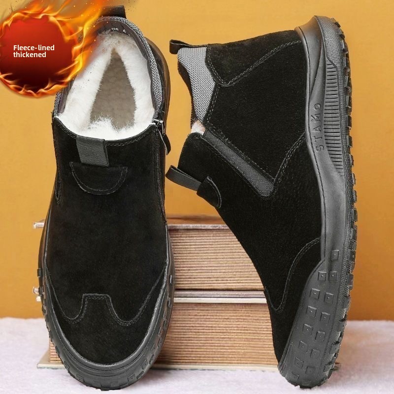Winter Men's Shoes Plush Warm  - Men'S Shoes Loafers Casual のレビューと価格