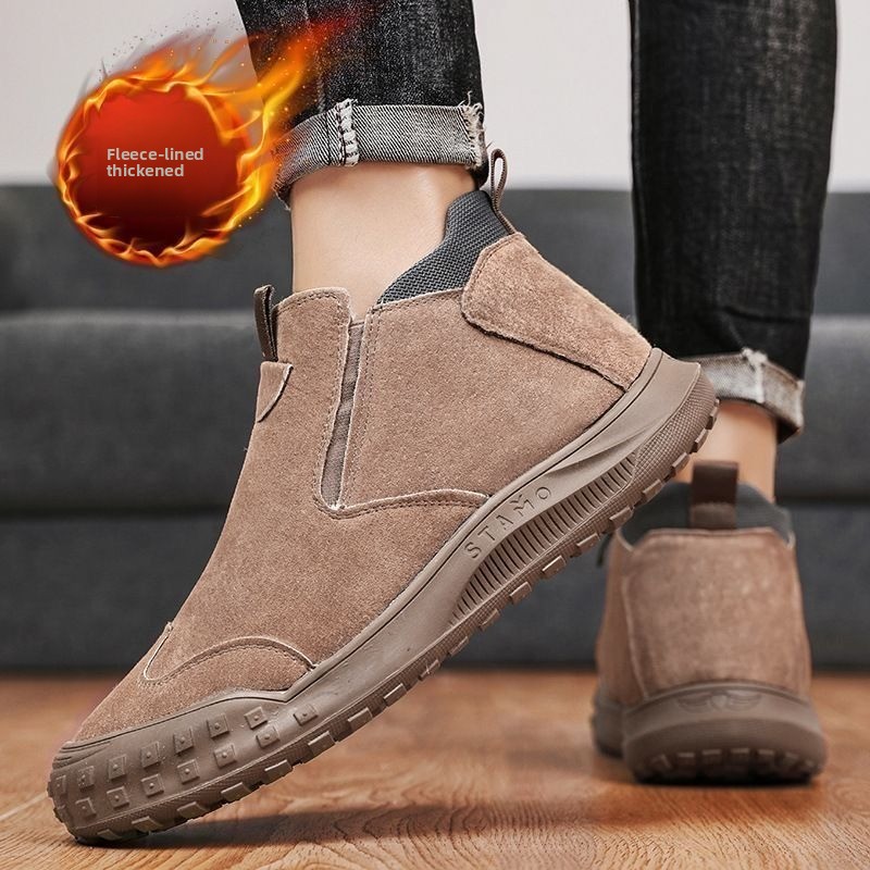 Winter Men's Shoes Plush Warm  - Men'S Shoes Loafers Casual のレビューと価格