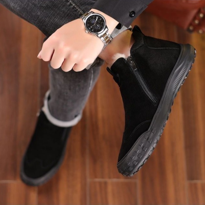 Winter Men's Shoes Plush Warm  - Men'S Shoes Loafers Casual のレビューと価格