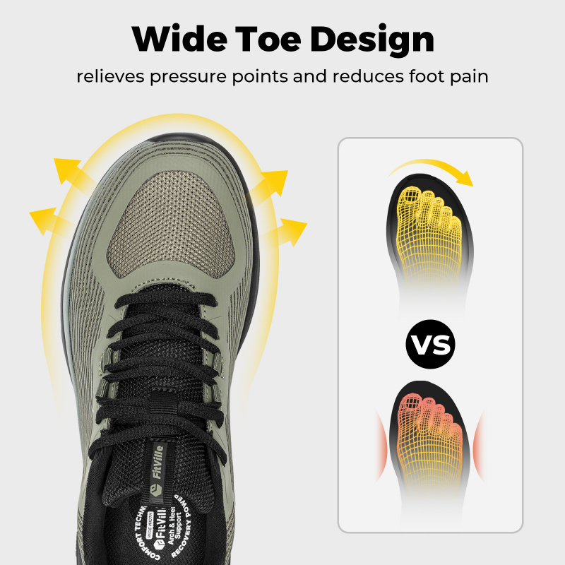 Fitville Men'S Walking Shoes T - Men Shoes On Cloud のレビューと価格