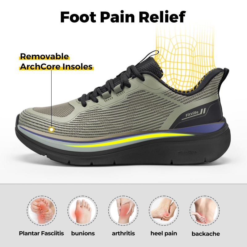 Fitville Men'S Walking Shoes T - Men Shoes On Cloud のレビューと価格