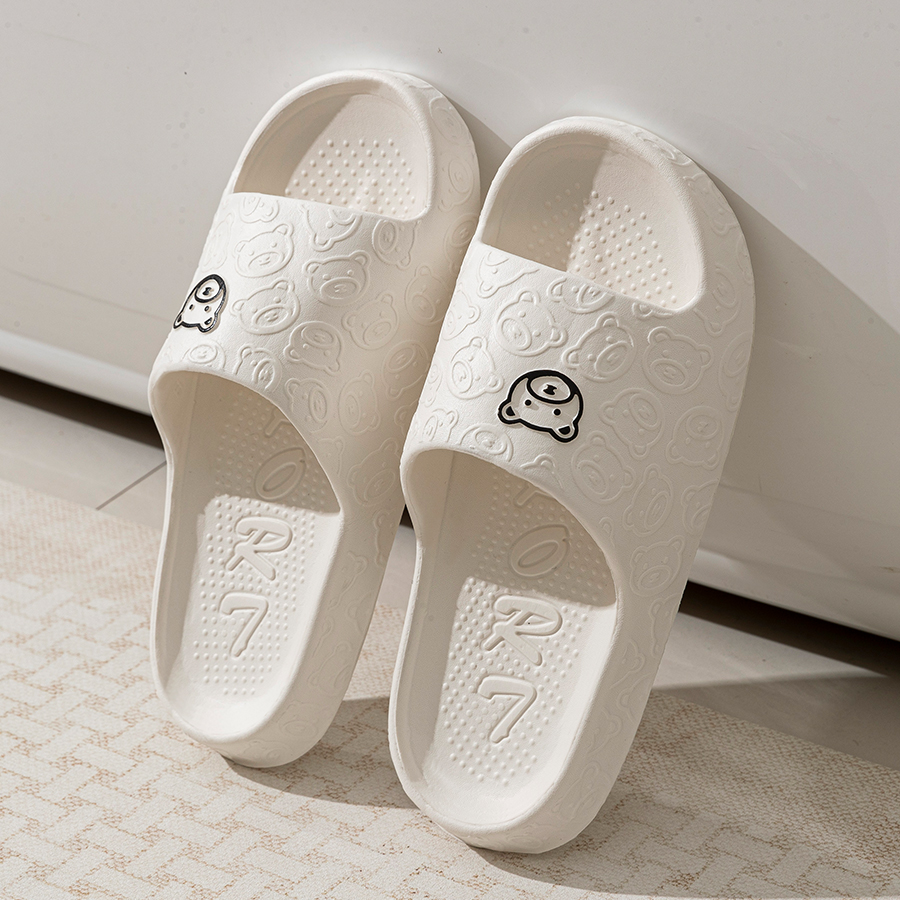 Printting Cute Bear Women Slip - Men'S Shoes To Women'S のレビューと価格