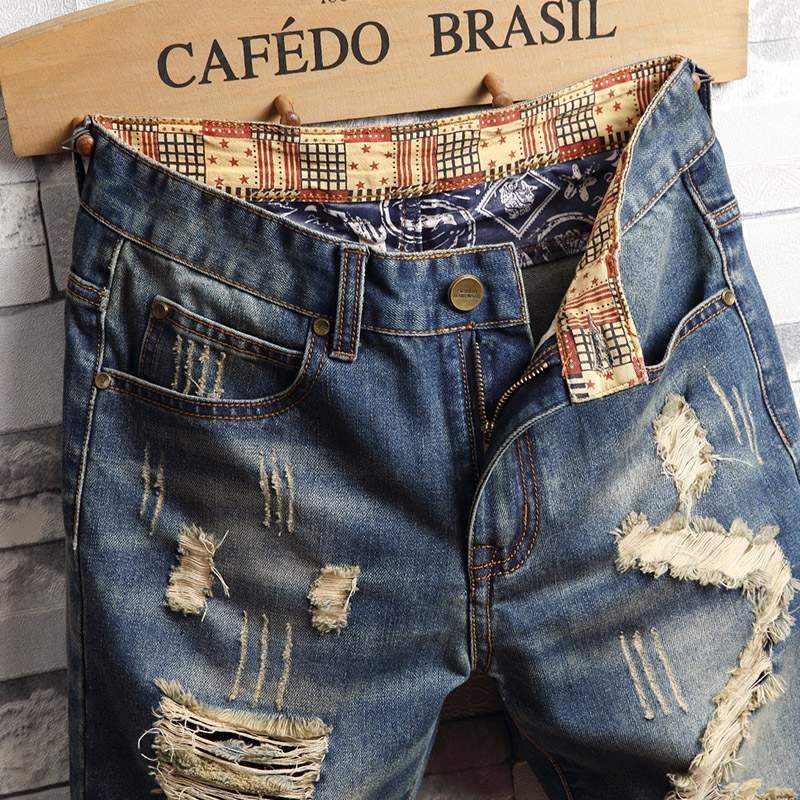 Ripped Hip-hop Denim Shorts Me - Men'S Shoes For Jeans のレビューと価格