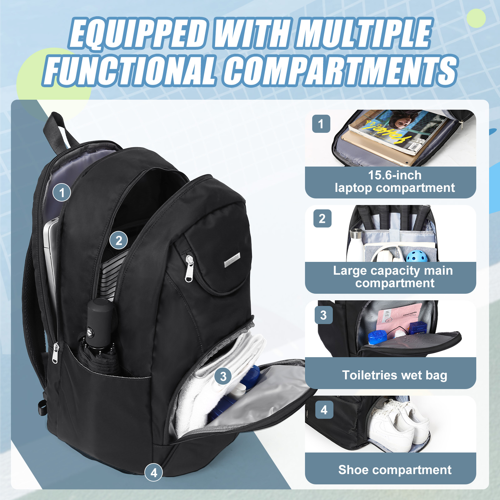 Tennis Bag Tennis Backpack 2 R - Men'S Shoes To Women'S のレビューと価格