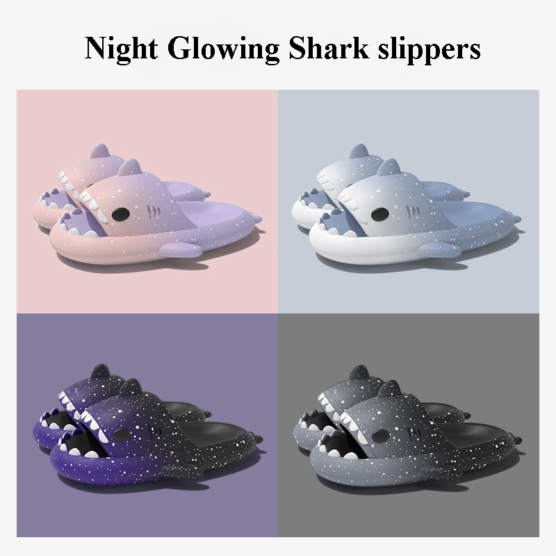 Cute Cartoon Shark Slippers Fo - Men'S Shoes To Women'S のレビューと価格