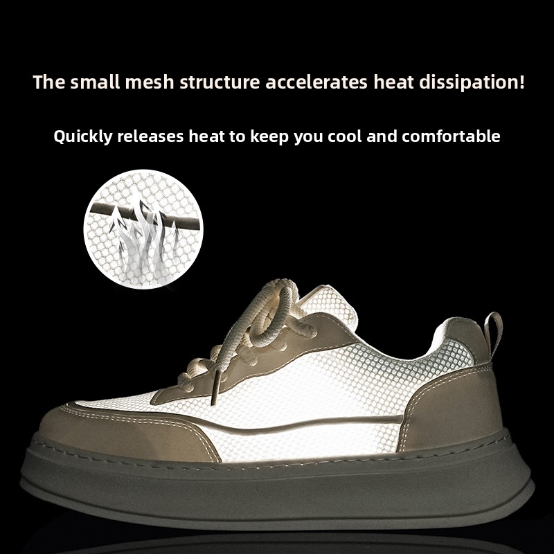 Men's Breathable Mesh Platform - Men Shoes Eu To Us のレビューと価格