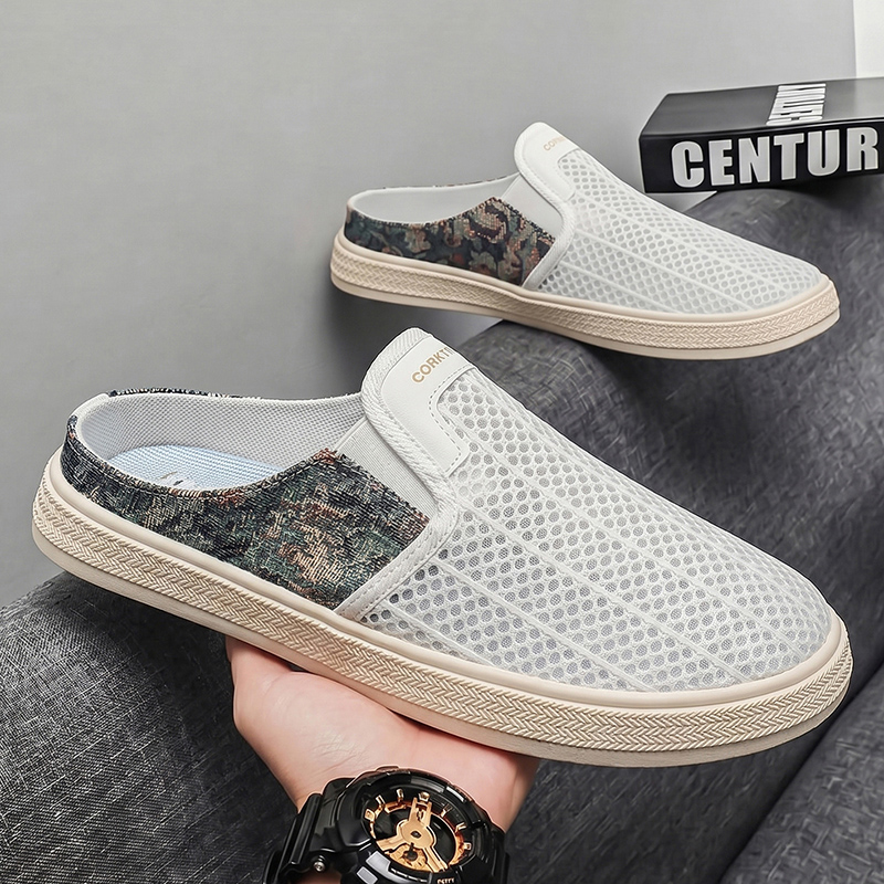 Summer men's perforated mesh s - Men'S Shoes With Toes のレビューと価格