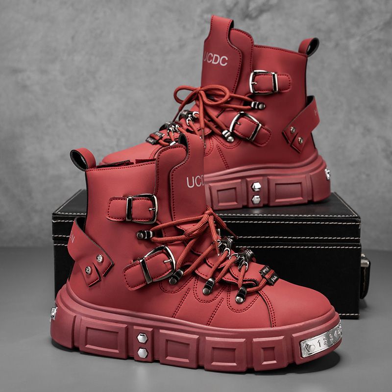 Original Brand Boots for Man P - Men Shoes Red のレビューと価格