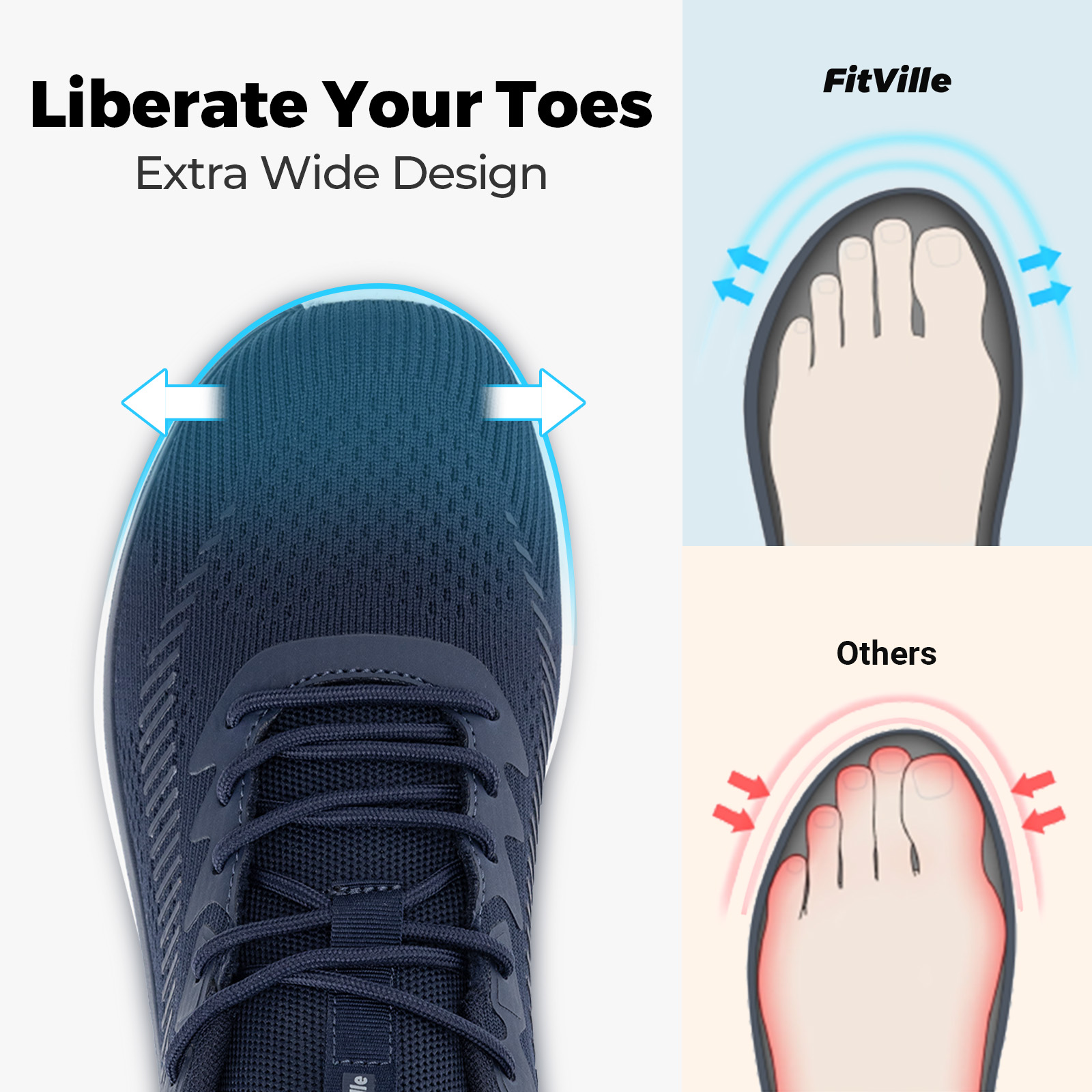 FitVille Men's Walking Shoes L - Men'S Shoes Wide Width のレビューと価格