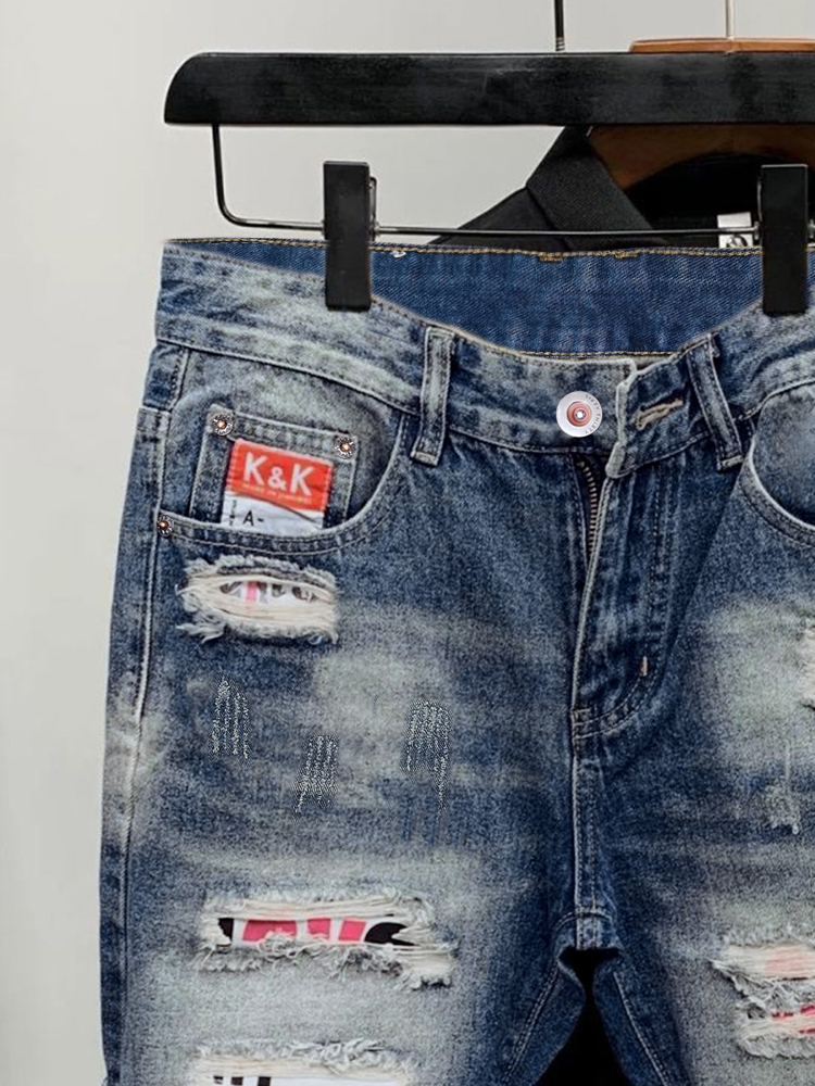 2026 Summer Ripped Straight Me - Men'S Shoes For Jeans のレビューと価格