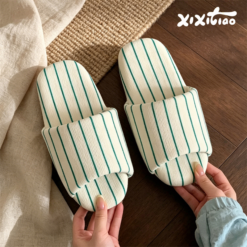 XIXITIAO Stripe Indoor Slipper - Men'S Shoes With Toes のレビューと価格