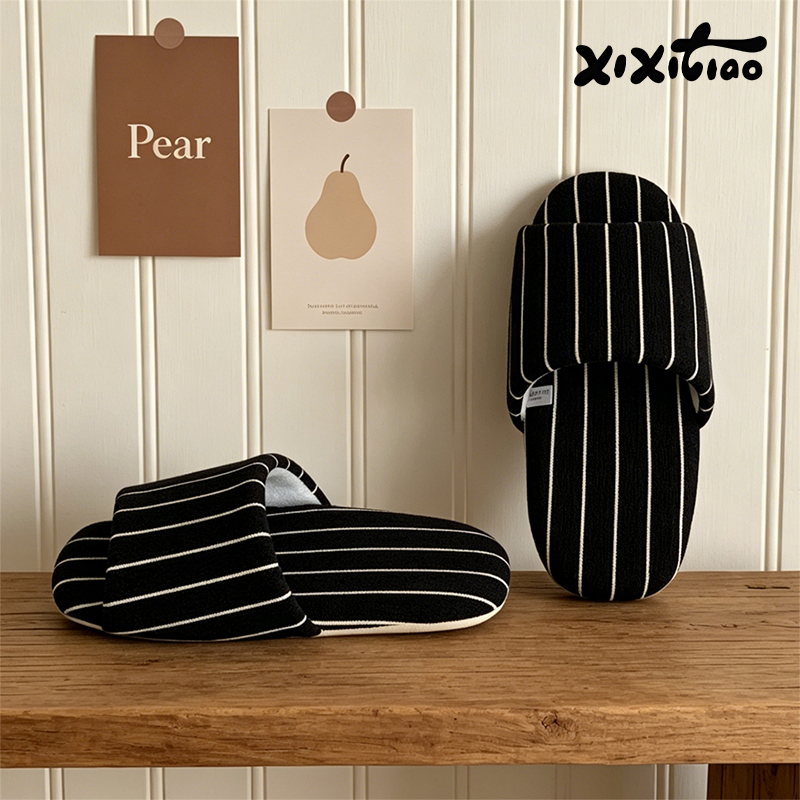 XIXITIAO Stripe Indoor Slipper - Men'S Shoes With Toes のレビューと価格