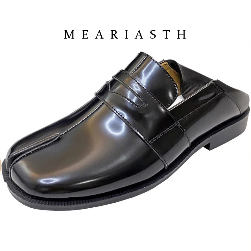 black Tabi Shoes Split Toe Pat - Men'S Shoes Wide Width のレビューと価格