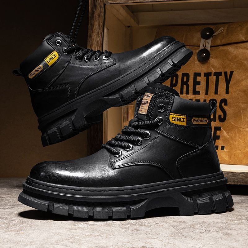 Vintage Men Platform Ankle Boo - Men'S Shoes For Work のレビューと価格