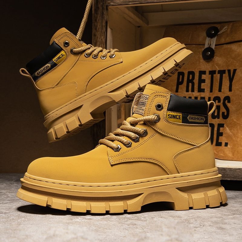 Vintage Men Platform Ankle Boo - Men'S Shoes For Work のレビューと価格