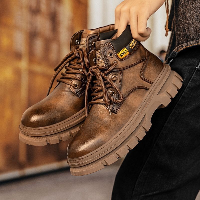 Vintage Men Platform Ankle Boo - Men'S Shoes For Work のレビューと価格