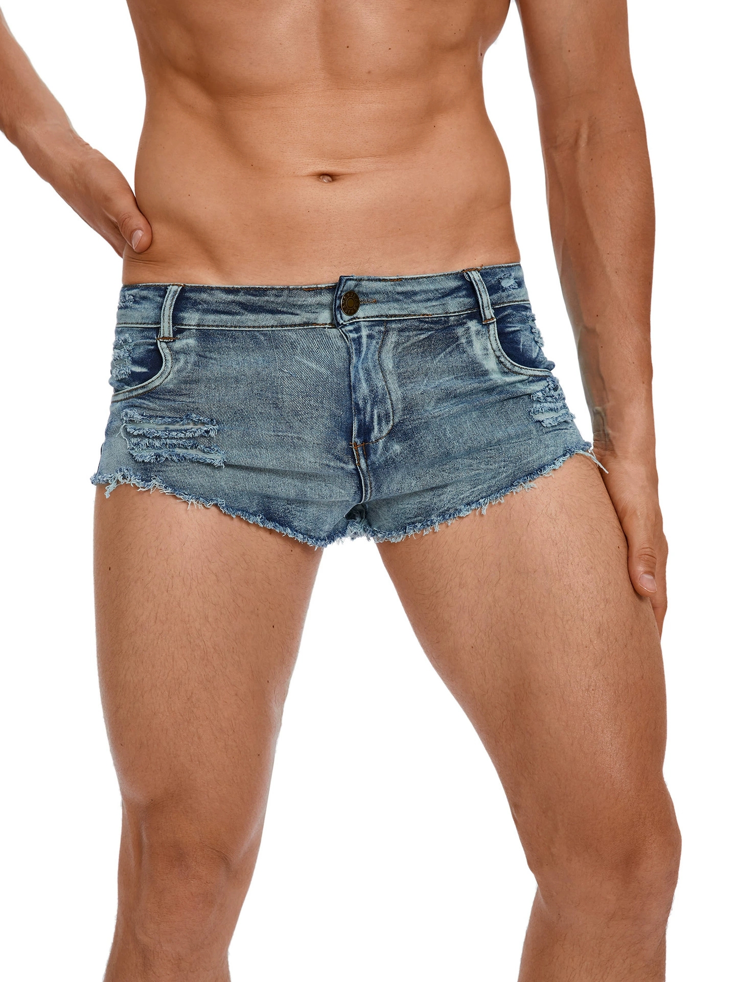 Men's Tight Low Waist Jeans Sh - Men'S Shoes For Jeans のレビューと価格