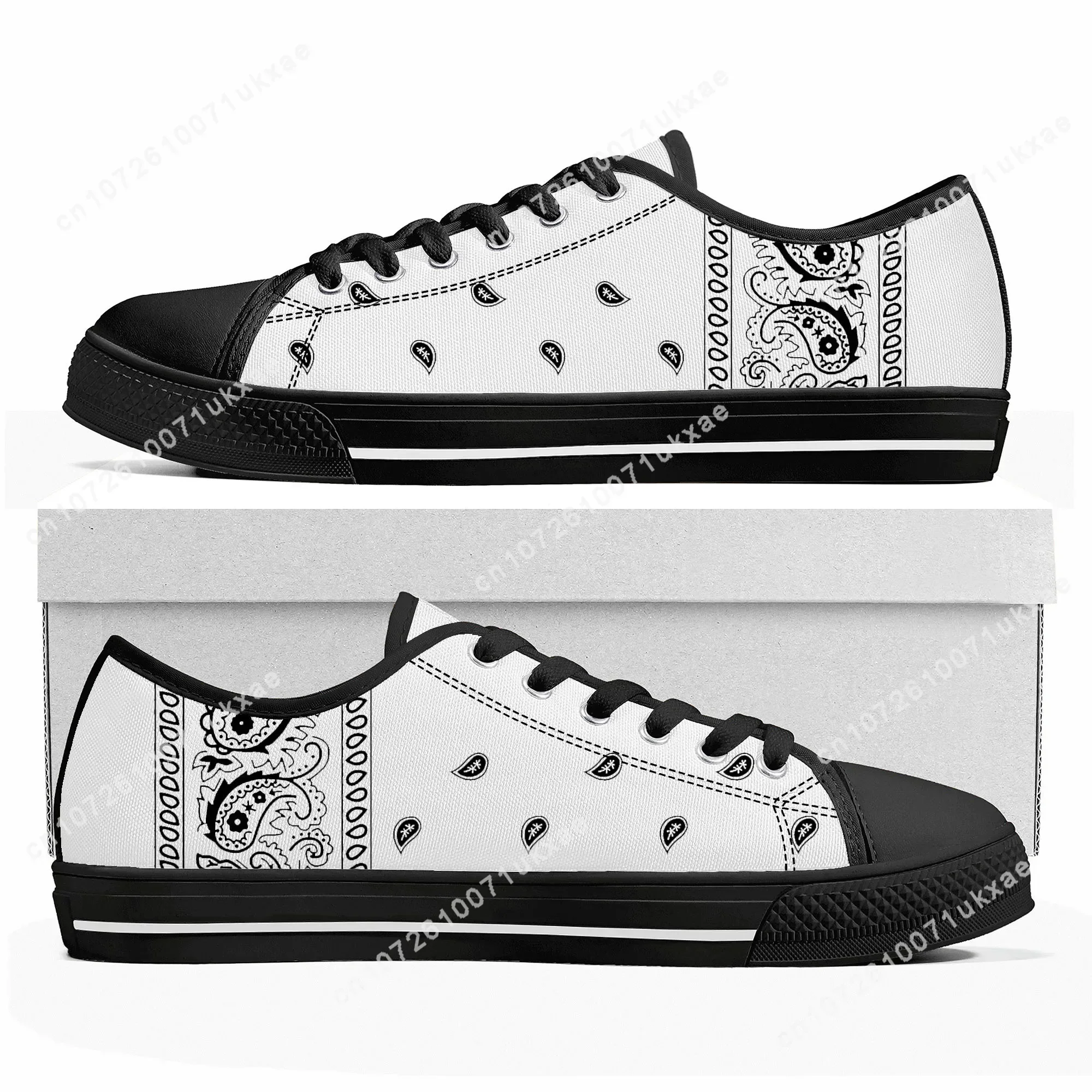 Bandana Paisley Low Top Sneake - Men Shoes Red のレビューと価格