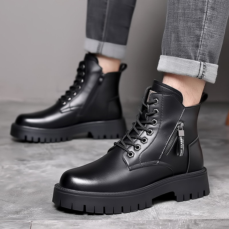 Men Classic Genuine Leather Bo - Men'S Shoes For Work のレビューと価格