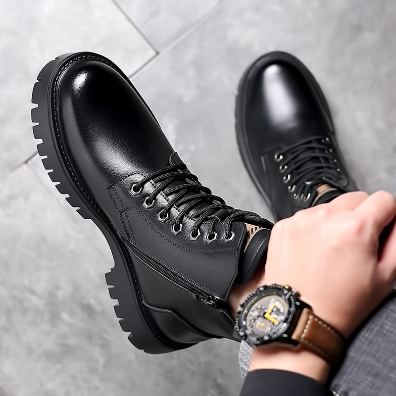 Men Classic Genuine Leather Bo - Men'S Shoes For Work のレビューと価格