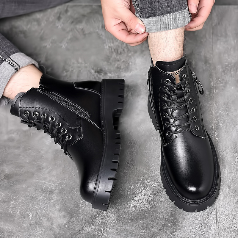 Men Classic Genuine Leather Bo - Men'S Shoes For Work のレビューと価格