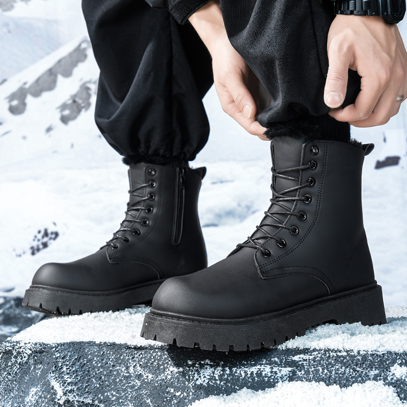 Men's warm plush high-top boot - Men'S Shoes For Work のレビューと価格