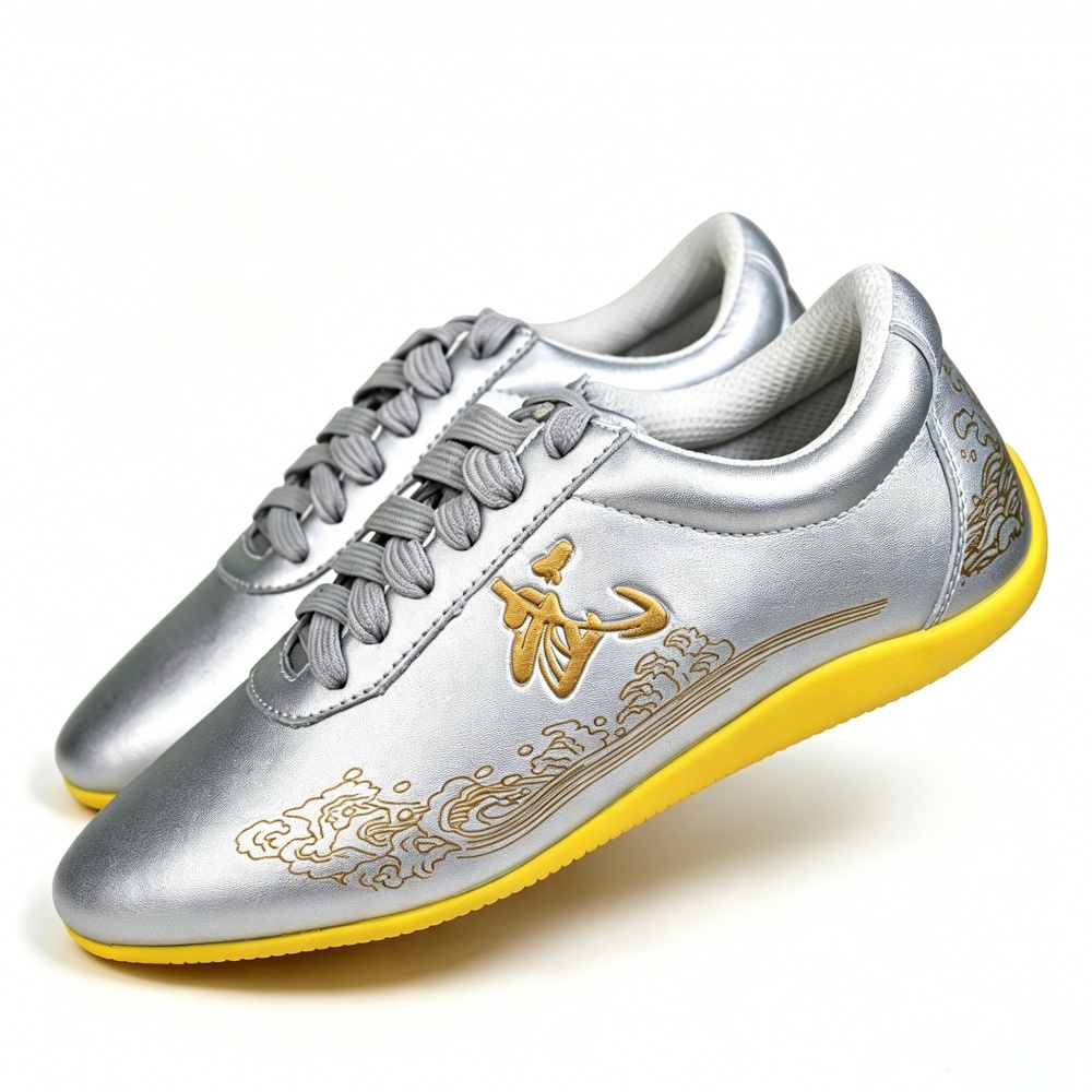 Genuine Leather Tai Chi Shoes  - Men Shoes Yellow のレビューと価格
