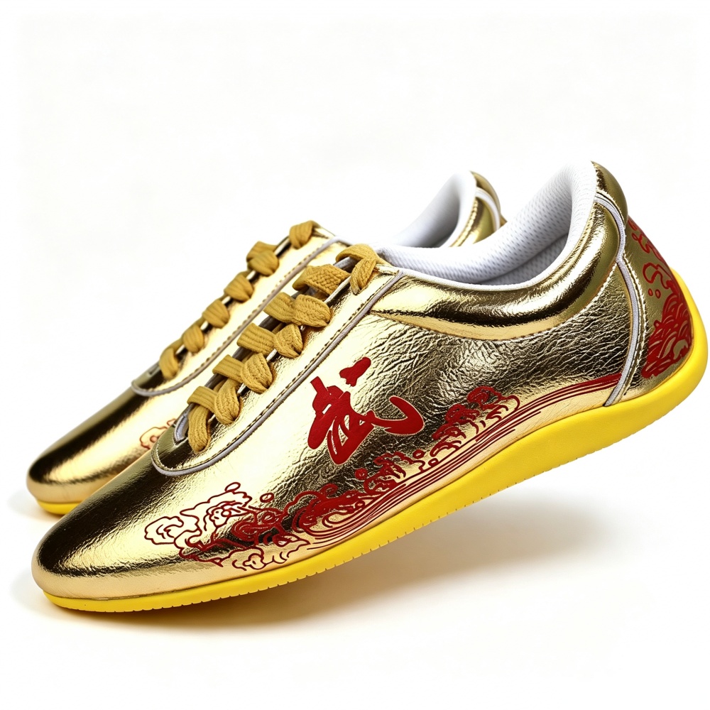 Genuine Leather Tai Chi Shoes  - Men Shoes Yellow のレビューと価格