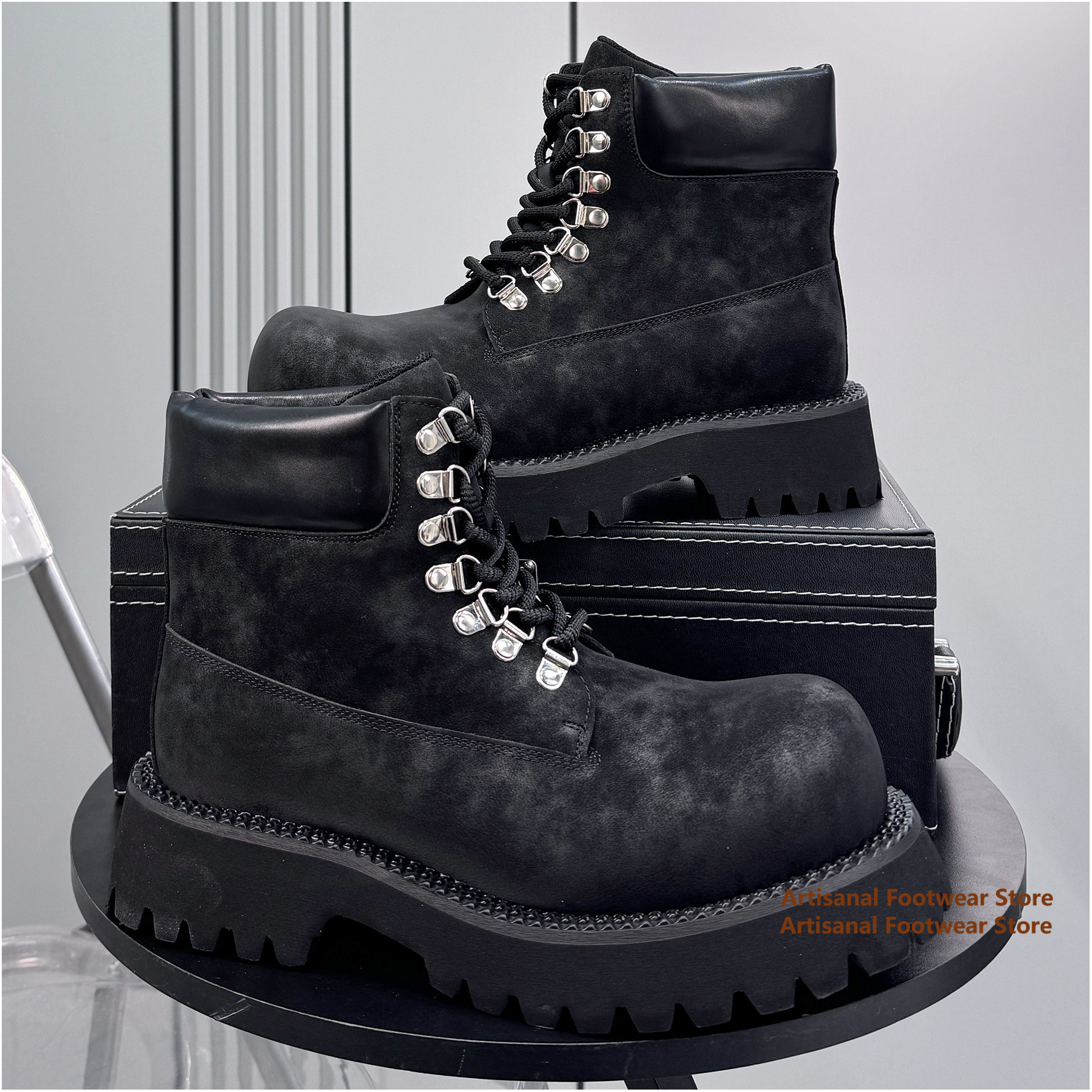 Thick-Soled High Top Men's Boo - Men'S Shoes With Height Increase のレビューと価格