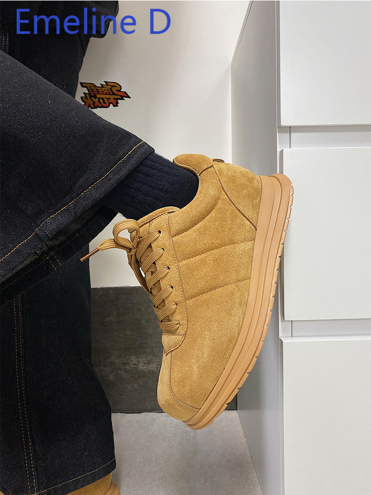 Yellow Thick Soled Lace Up Bre - Men Shoes Yellow のレビューと価格
