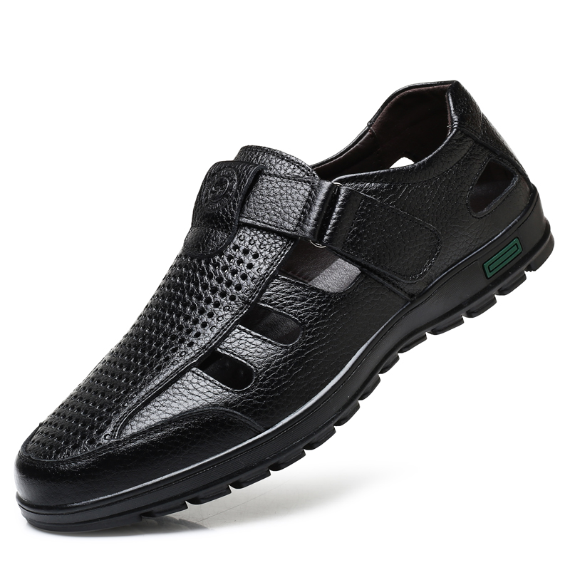 Men's Genuine Leather Sandals  - Men Shoes Eu To Us のレビューと価格