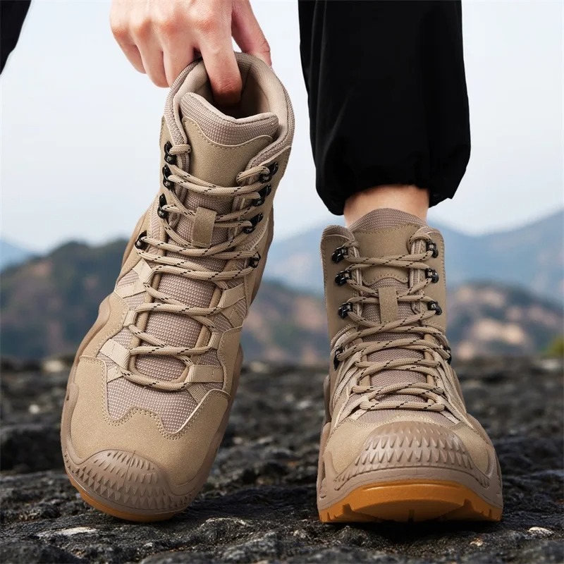 Men Tactical Boots Lace Up Bra - Men'S Shoes For Work のレビューと価格