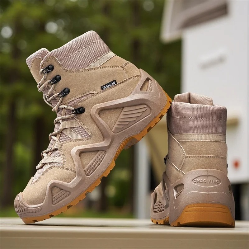 Men Tactical Boots Lace Up Bra - Men'S Shoes For Work のレビューと価格