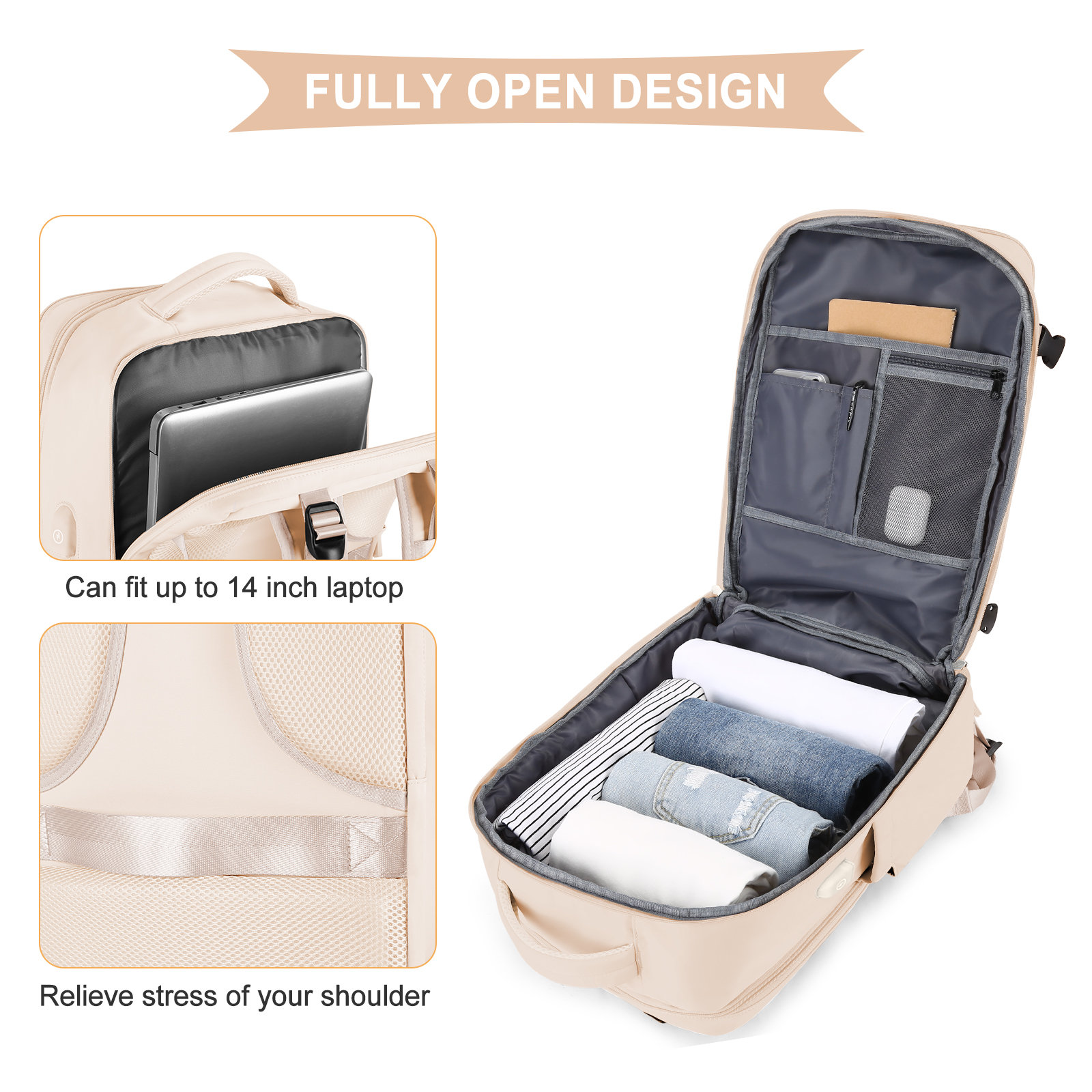 Large Travel Backpack for Men  - Men'S Shoes To Women'S のレビューと価格