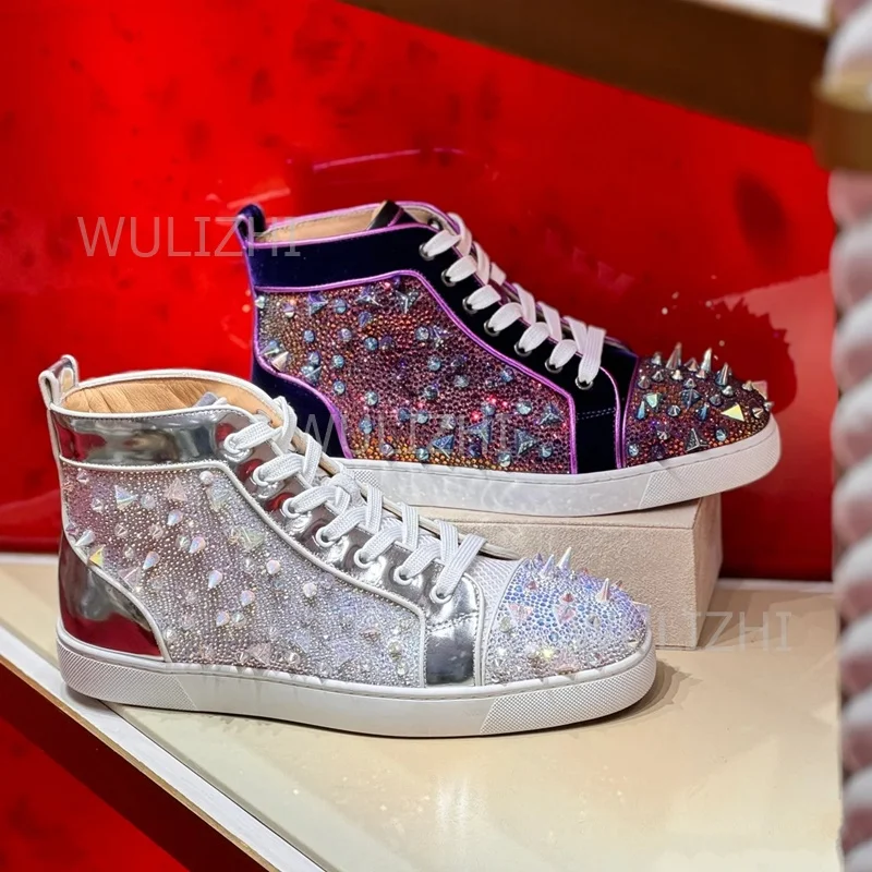 Dark Purple Crystal Rivet Men  - Men'S Shoes For Tennis のレビューと価格