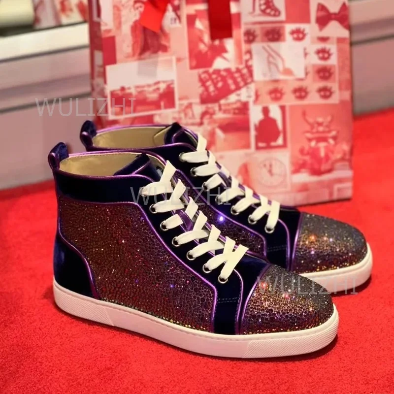 Dark Purple Crystal Rivet Men  - Men'S Shoes For Tennis のレビューと価格