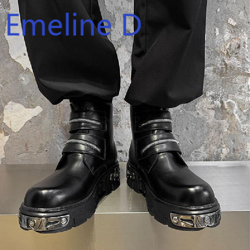 Dark Punk High Top Shoes Fashi - Men'S Shoes With Height Increase のレビューと価格