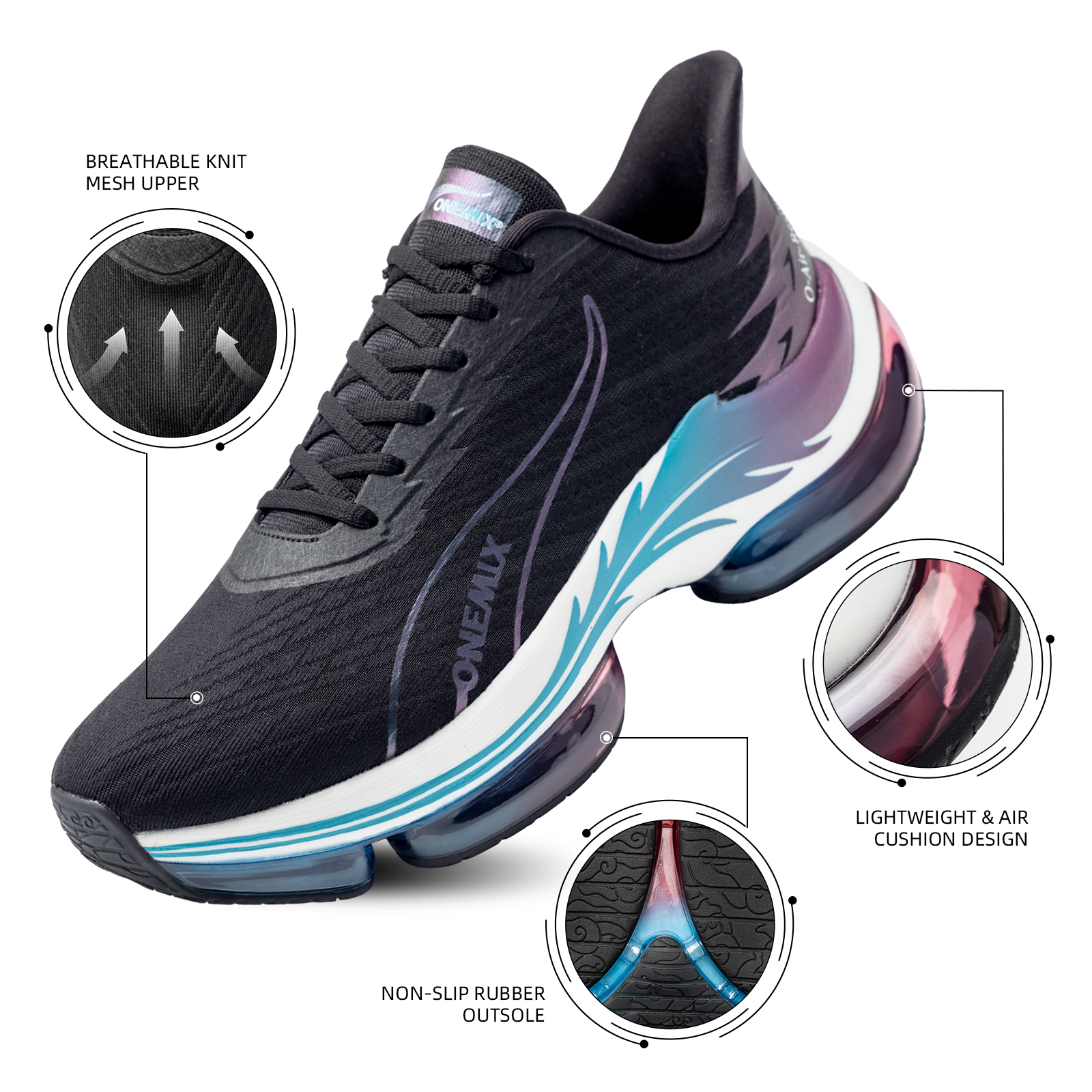ONEMIX Men's Running Shoes Air - Men Shoes Eu To Us のレビューと価格